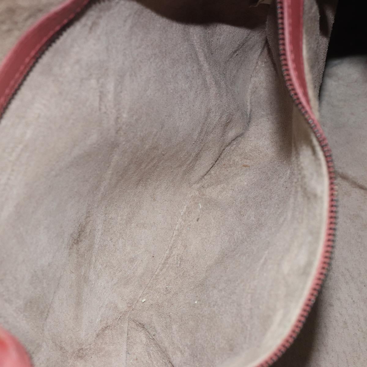 BOTTEGA VENETA INTRECCIATO Hobo Shoulder Bag Leather Pink Silver Auth ep15476A