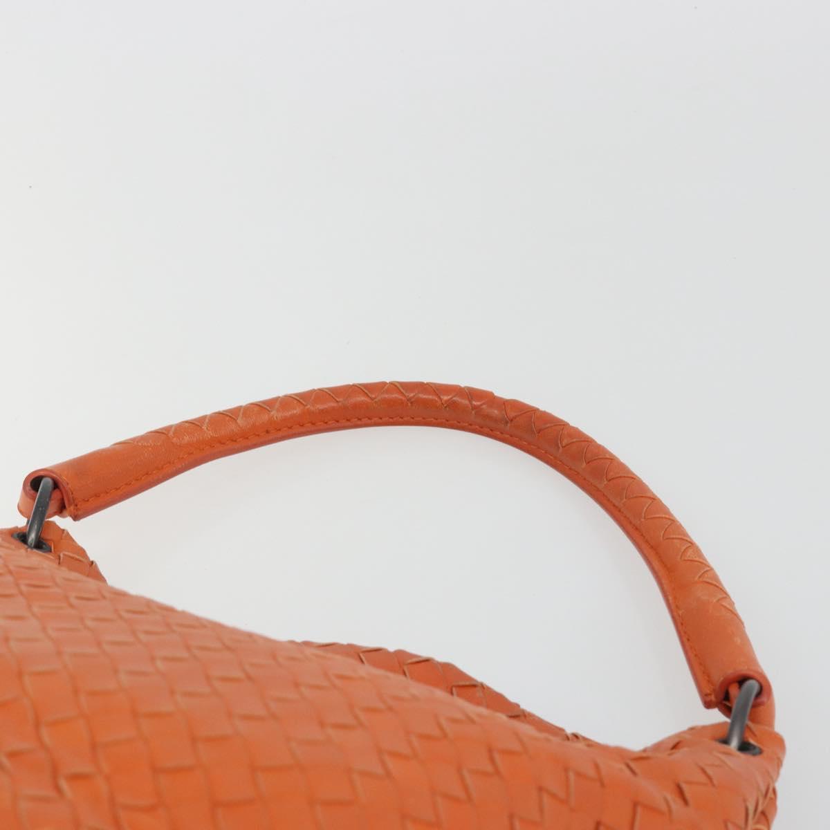 BOTTEGA VENETA INTRECCIATO Hand Bag Leather Orange Auth ep15482A