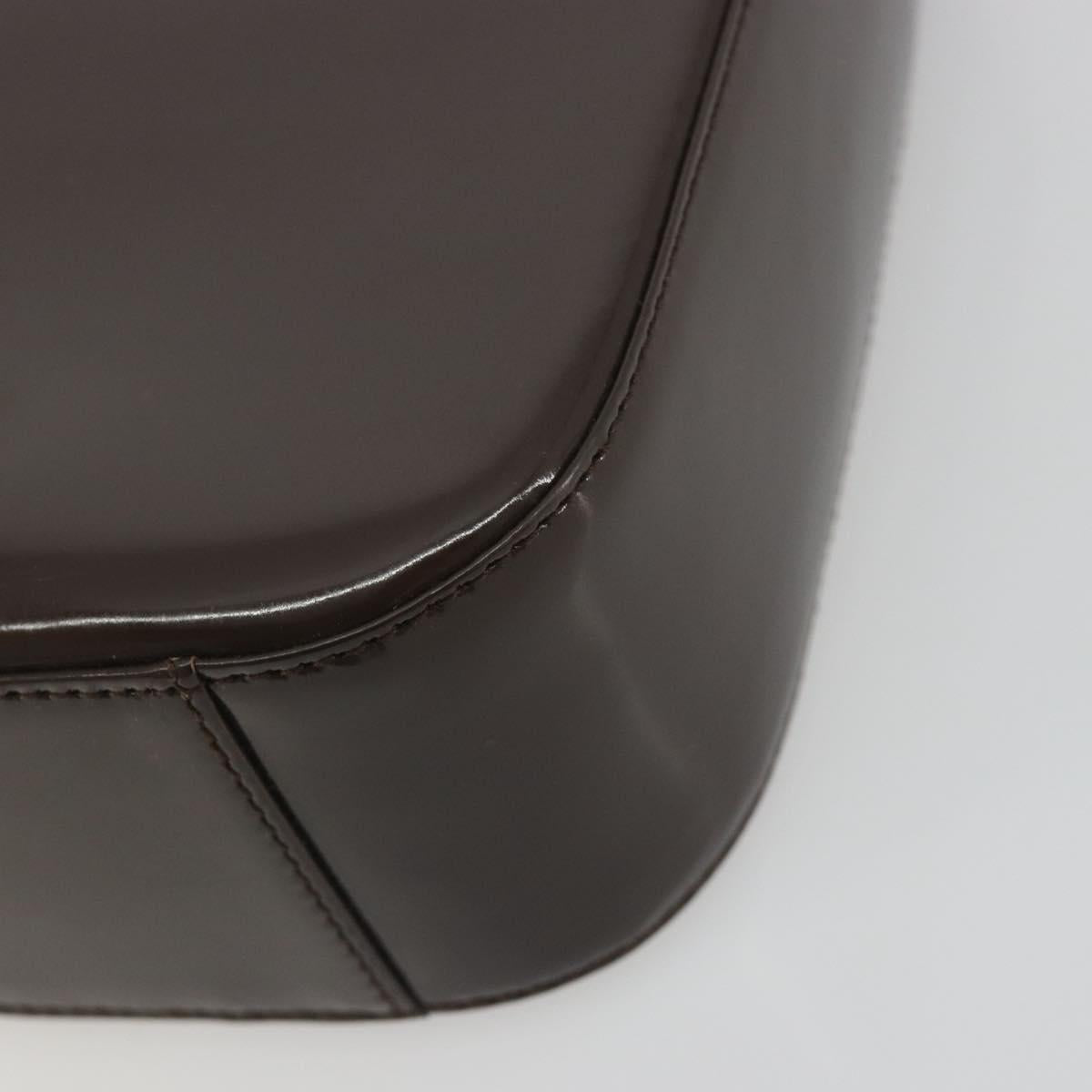 GUCCI Shoulder Bag Patent Brown 007 2046 0249 Auth ep15483