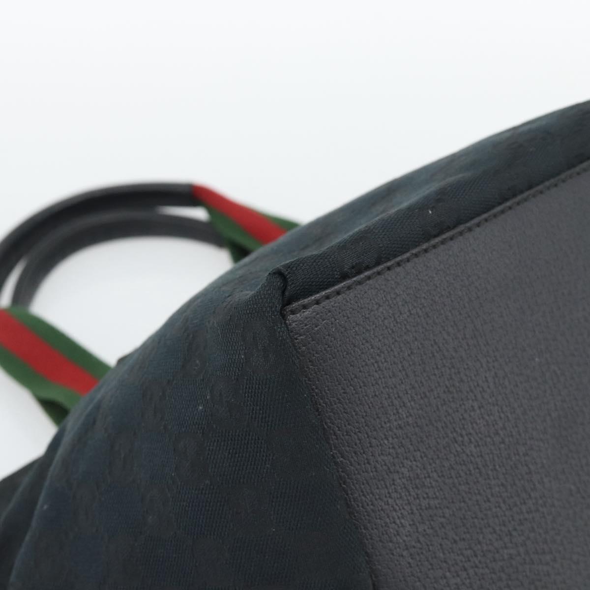GUCCI GG Canvas Hand Bag Black 131228 Auth ep15484
