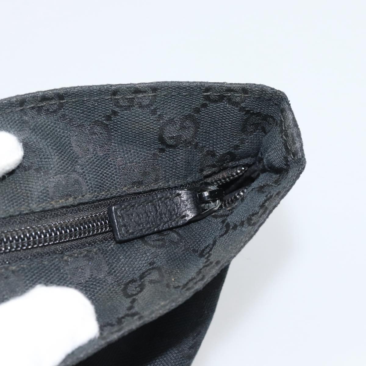 GUCCI GG Canvas Hand Bag Black 131228 Auth ep15484