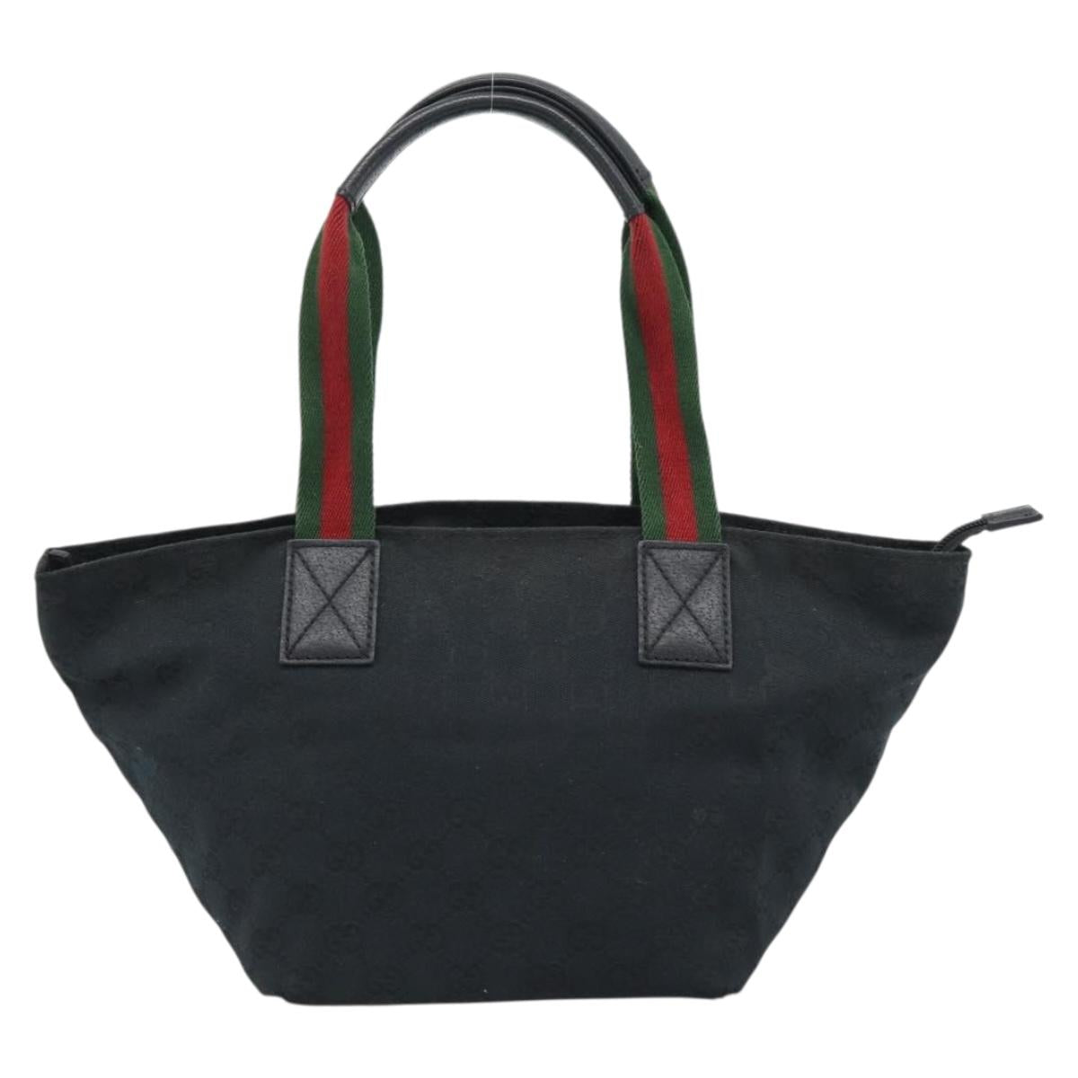 GUCCI GG Canvas Hand Bag Black 131228 Auth ep15484