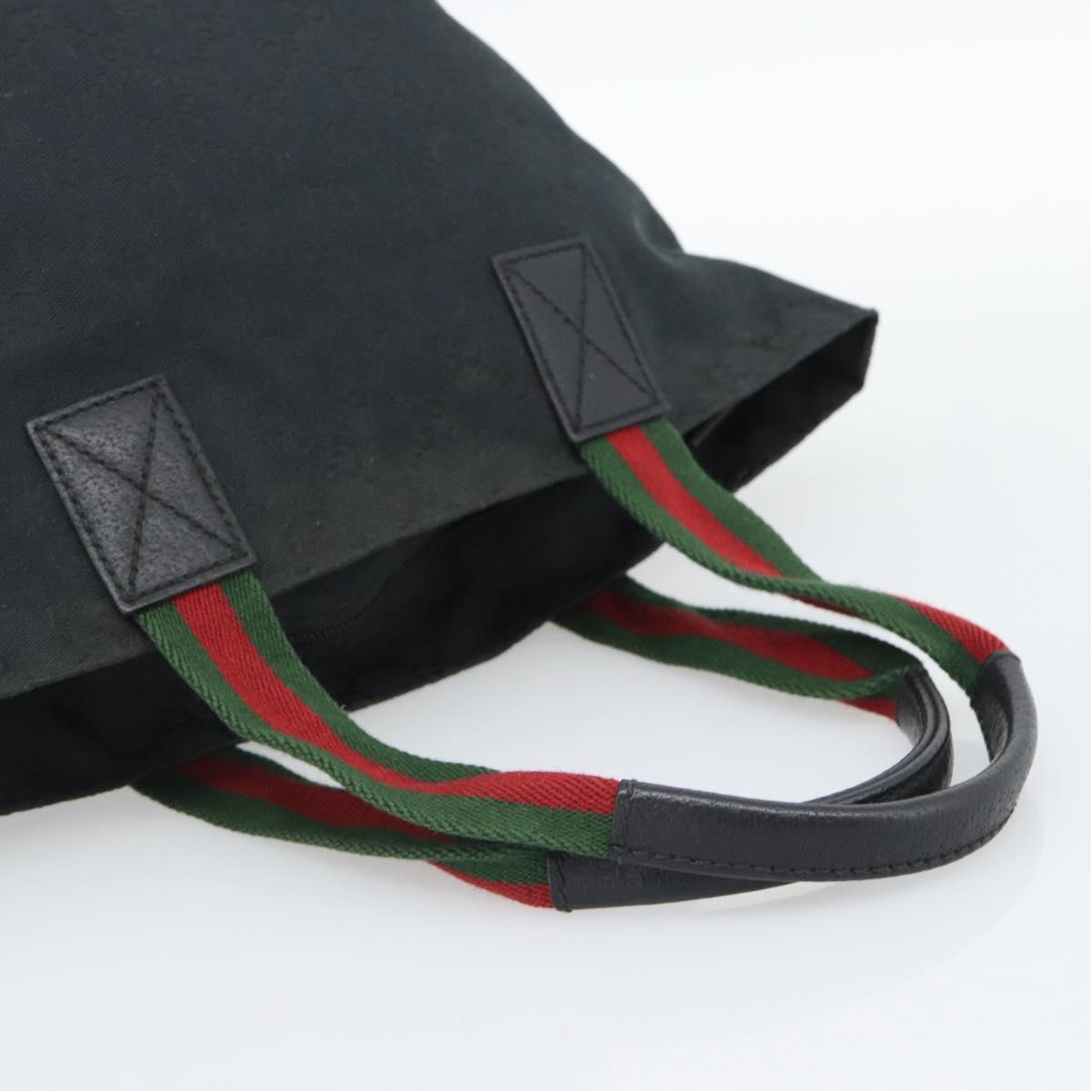 GUCCI GG Canvas Hand Bag Black 131228 Auth ep15484