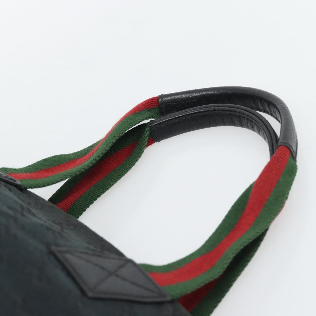 GUCCI GG Canvas Hand Bag Black 131228 Auth ep15484