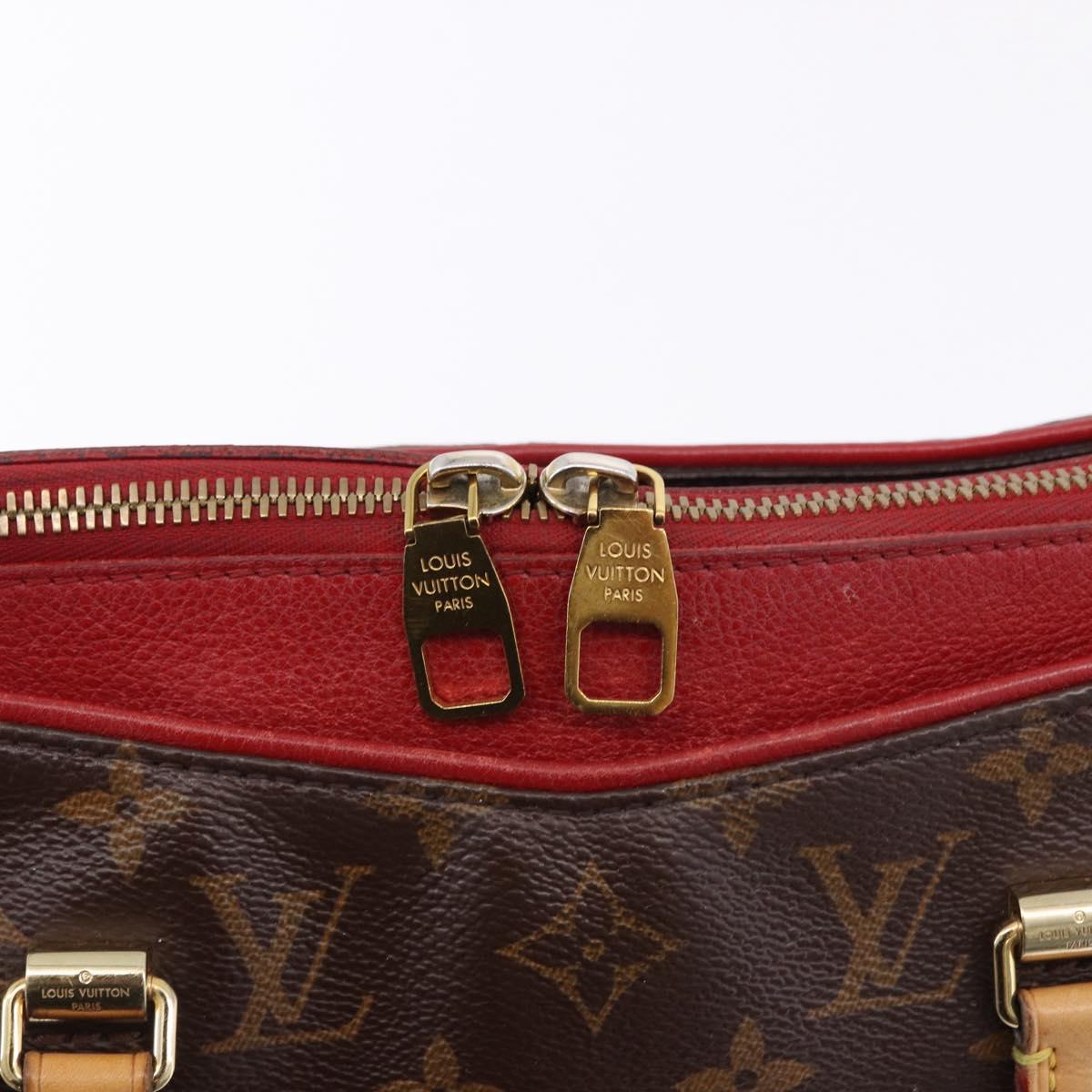 LOUIS VUITTON Monogram Pallas MM Hand Bag 2way Red M41175 LV Auth ep15485