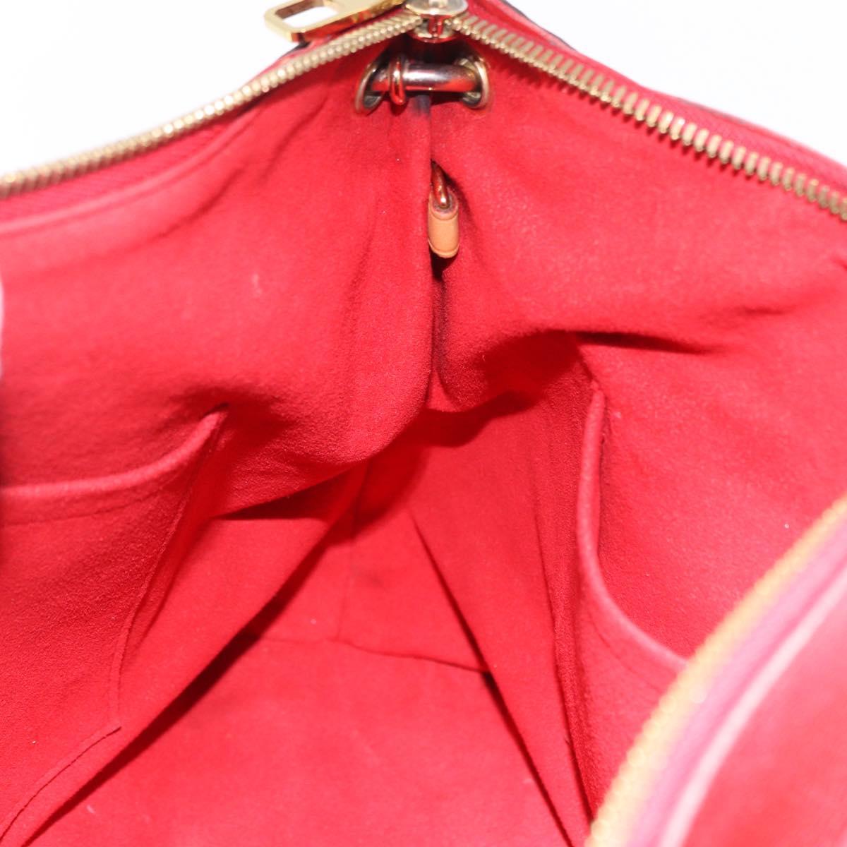 LOUIS VUITTON Monogram Pallas MM Hand Bag 2way Red M41175 LV Auth ep15485