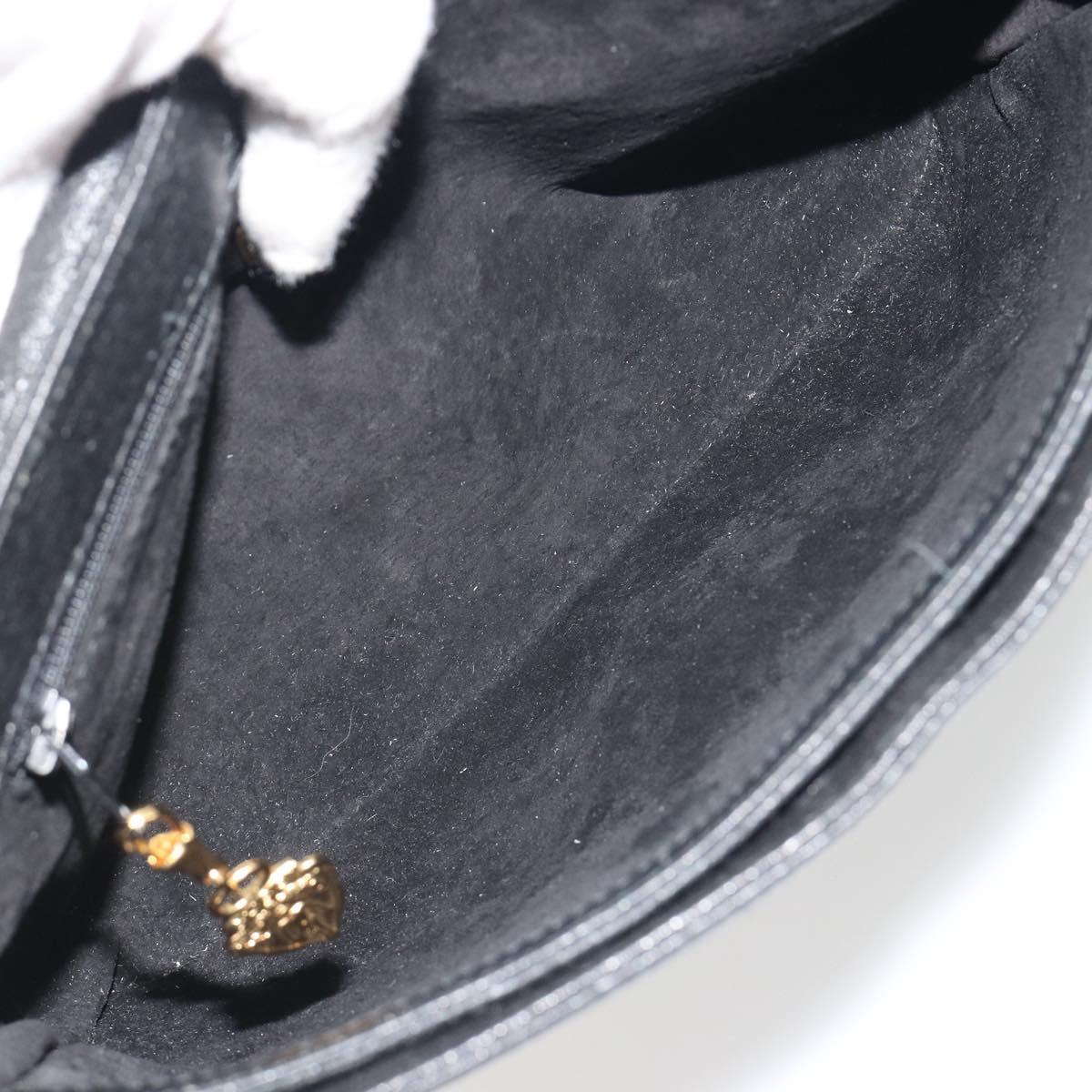 GUCCI Shoulder Bag Leather Black Gold Tone 001 14 5364 Auth ep15490