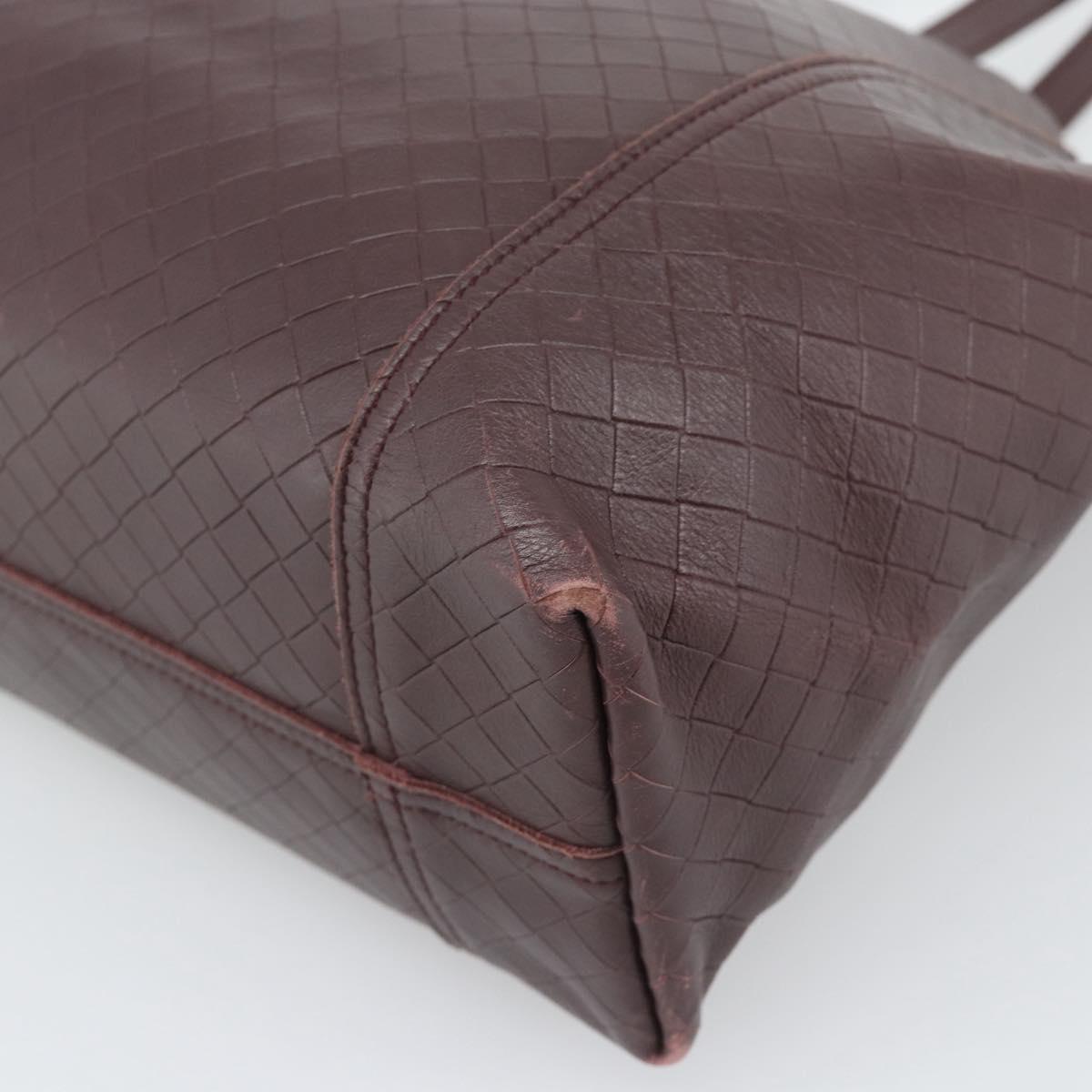 BOTTEGA VENETA INTRECCIATO Tote Bag Leather Brown Auth ep15491A