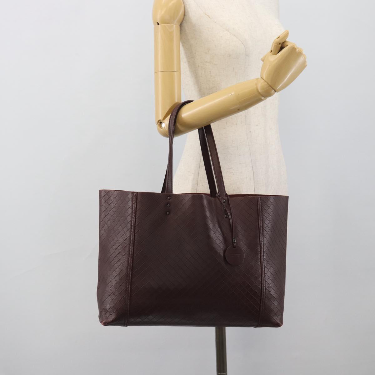 BOTTEGA VENETA INTRECCIATO Tote Bag Leather Brown Auth ep15491A
