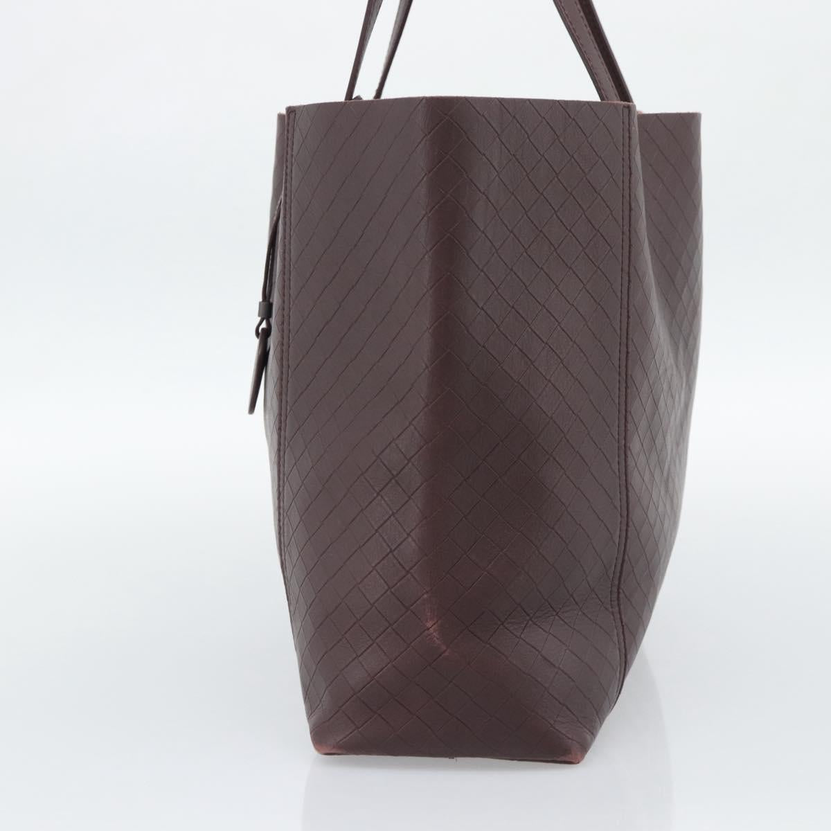 BOTTEGA VENETA INTRECCIATO Tote Bag Leather Brown Auth ep15491A
