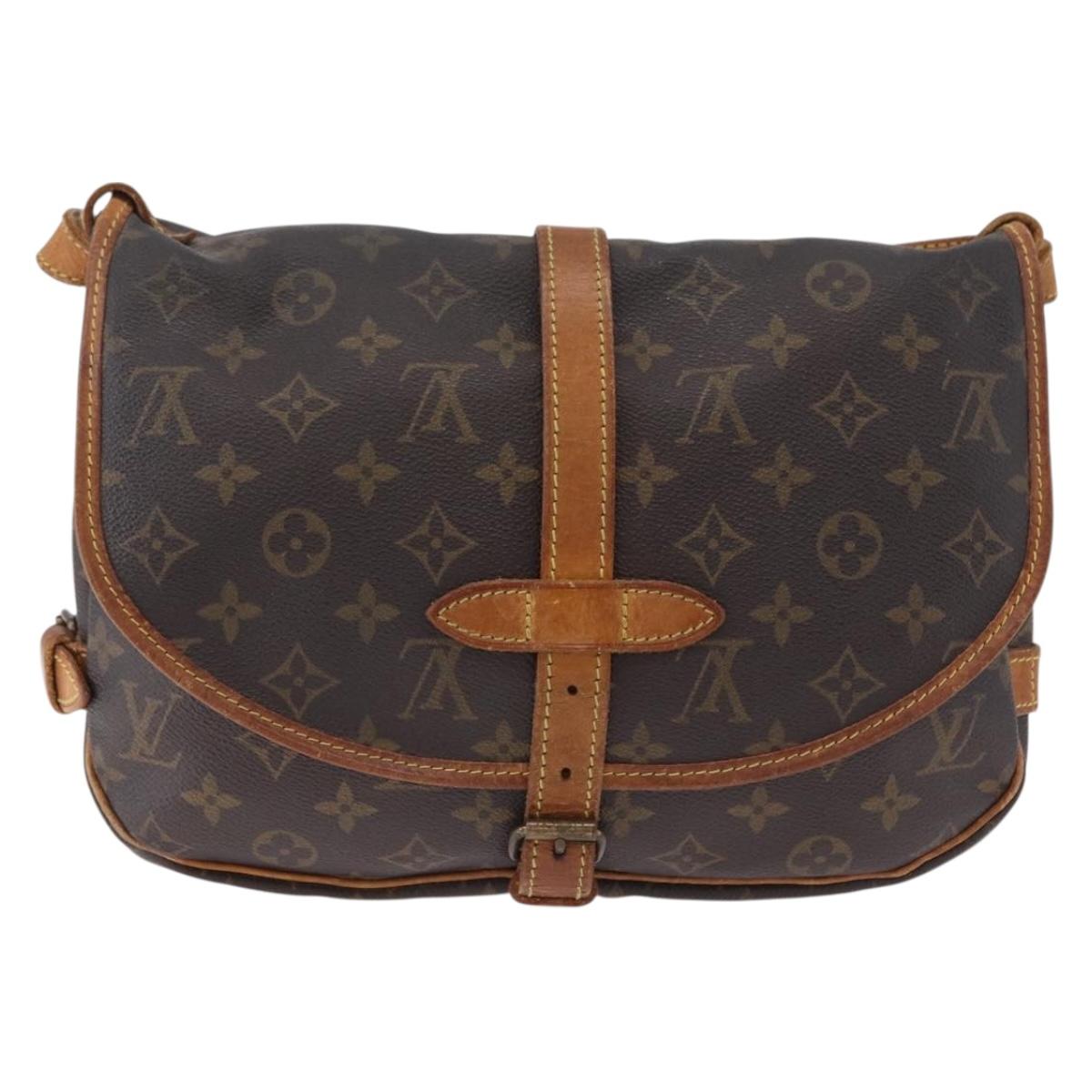LOUIS VUITTON Monogram Saumur 30 Shoulder Bag M42256 LV Auth ep15501