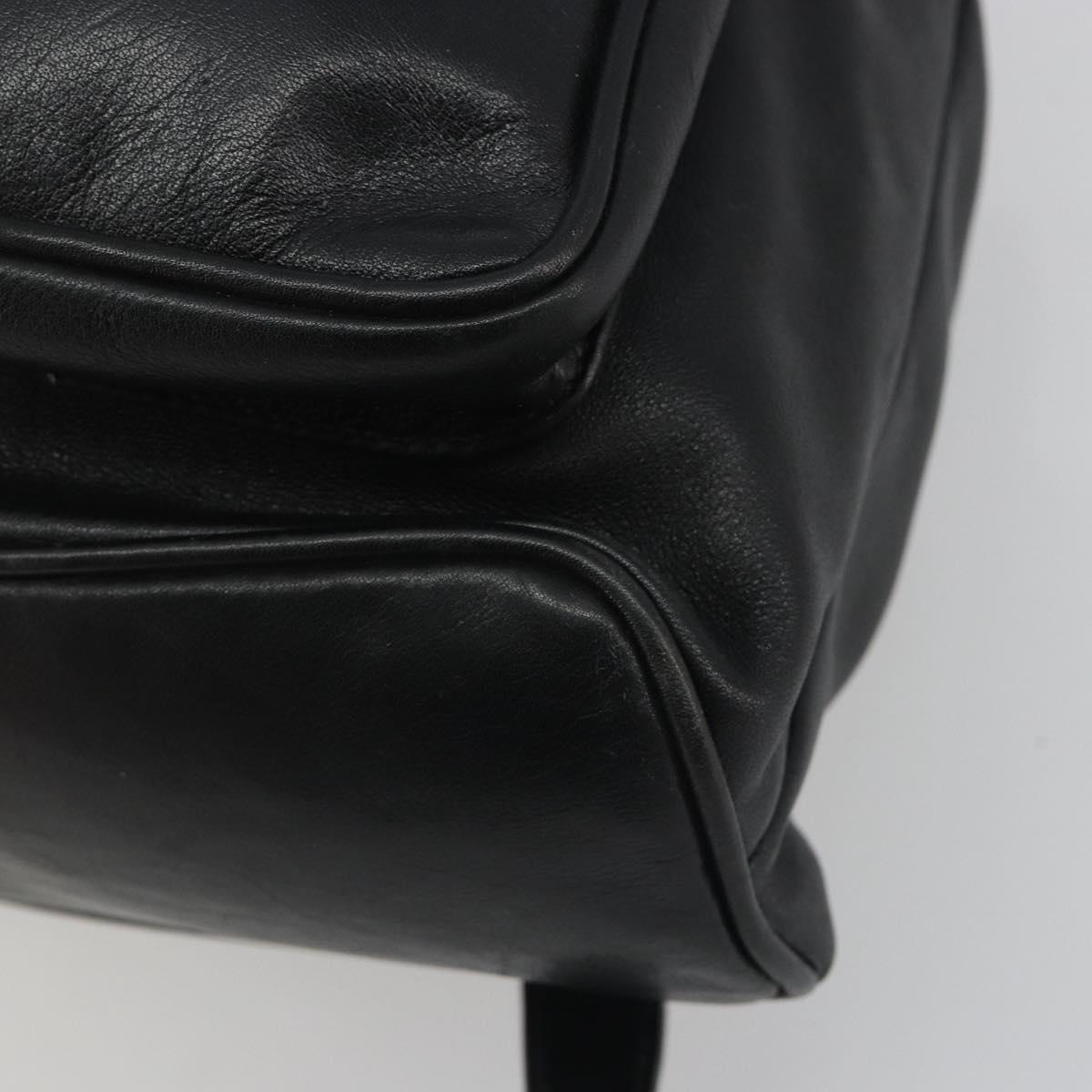 GUCCI Bamboo Backpack Leather Black Gold 003 2058 0016 Auth ep15518