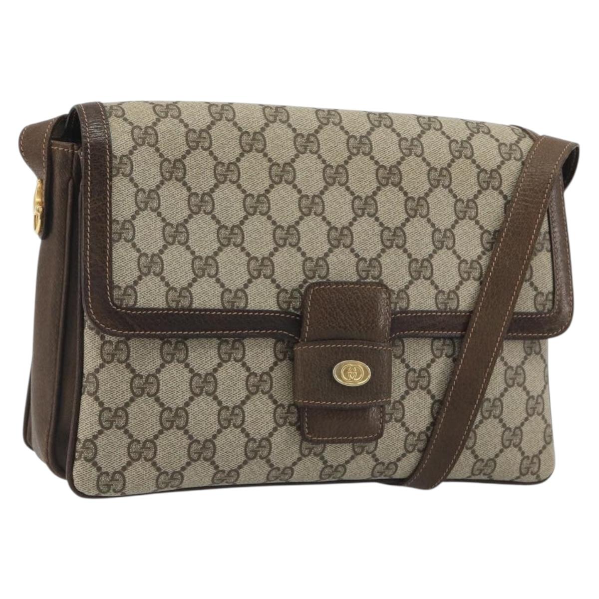 GUCCI GG Supreme Shoulder Bag PVC Beige Gold 001 16 4084 Auth ep15519
