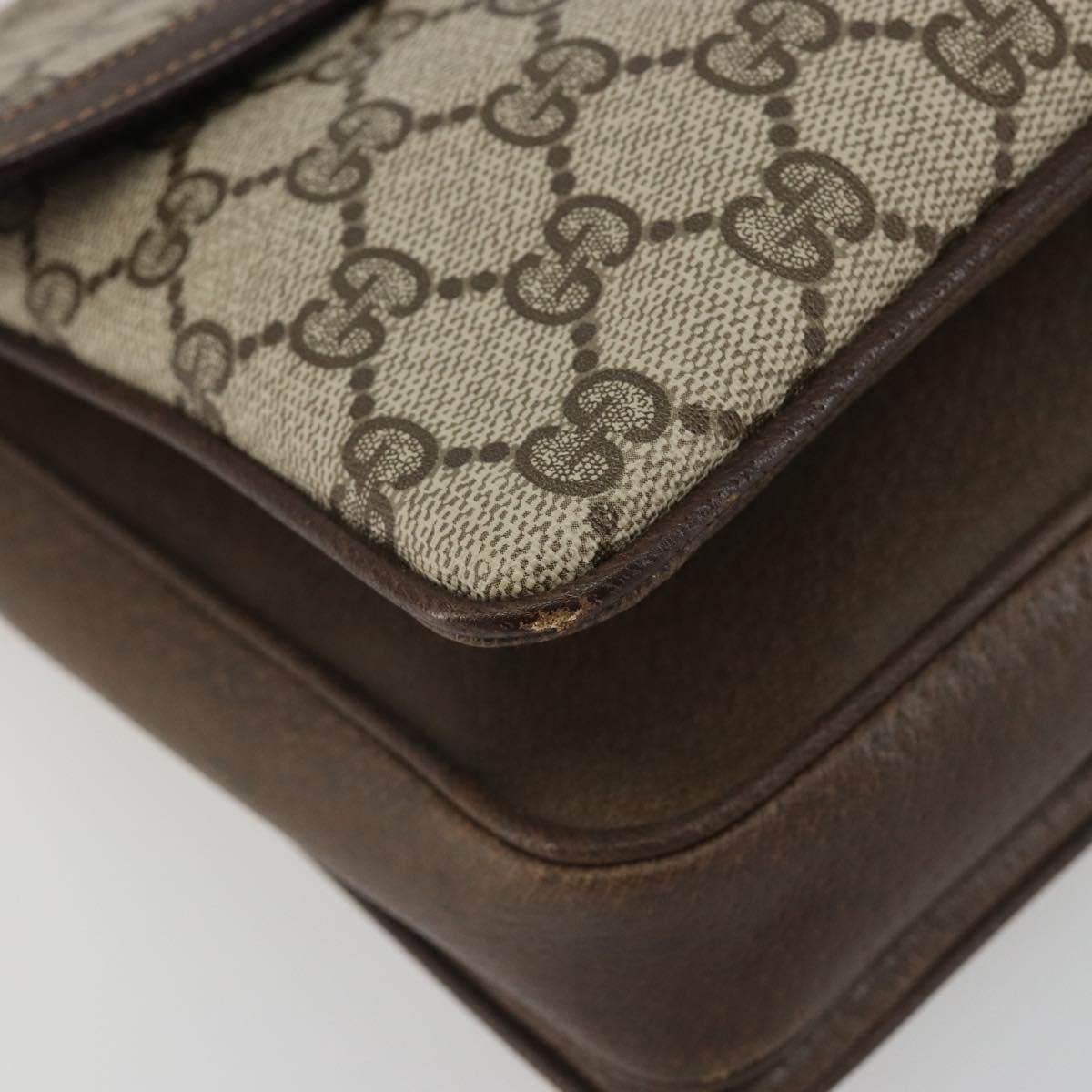 GUCCI GG Supreme Shoulder Bag PVC Beige Gold 001 16 4084 Auth ep15519