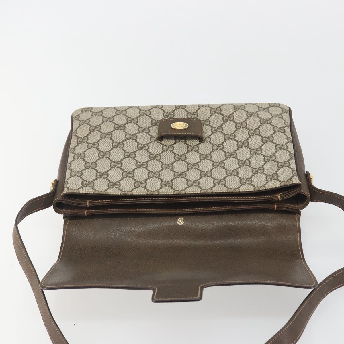 GUCCI GG Supreme Shoulder Bag PVC Beige Gold 001 16 4084 Auth ep15519
