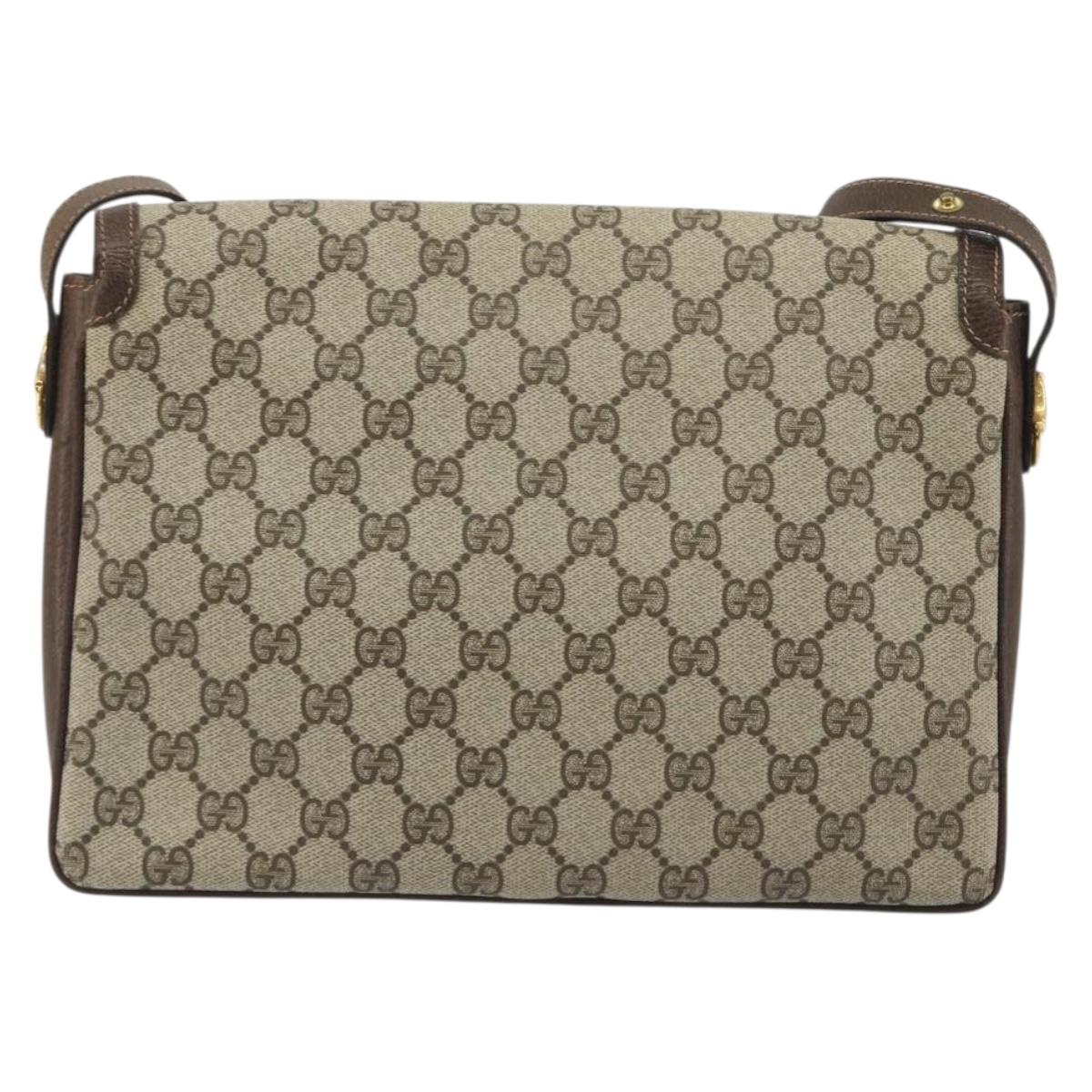 GUCCI GG Supreme Shoulder Bag PVC Beige Gold 001 16 4084 Auth ep15519