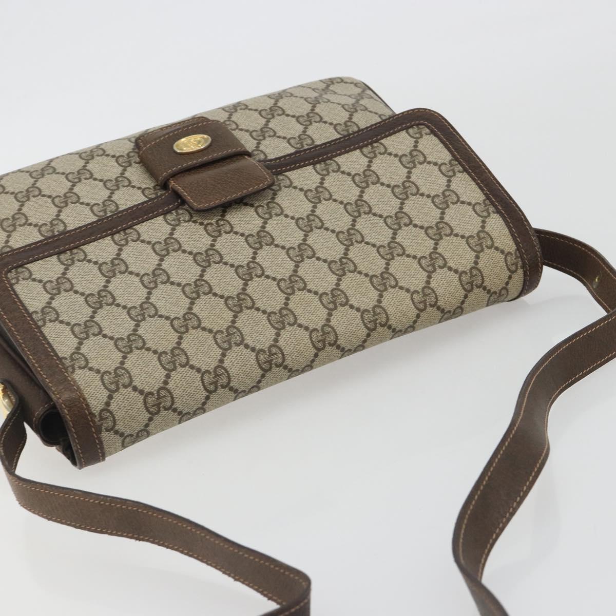 GUCCI GG Supreme Shoulder Bag PVC Beige Gold 001 16 4084 Auth ep15519