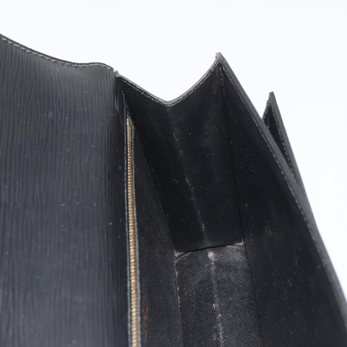 LOUIS VUITTON Epi Serie Dragonne Clutch Bag Black Noir M52612 LV Auth ep15521