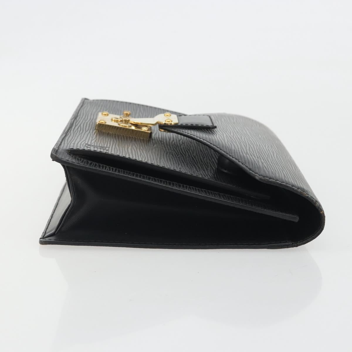 LOUIS VUITTON Epi Serie Dragonne Clutch Bag Black Noir M52612 LV Auth ep15521
