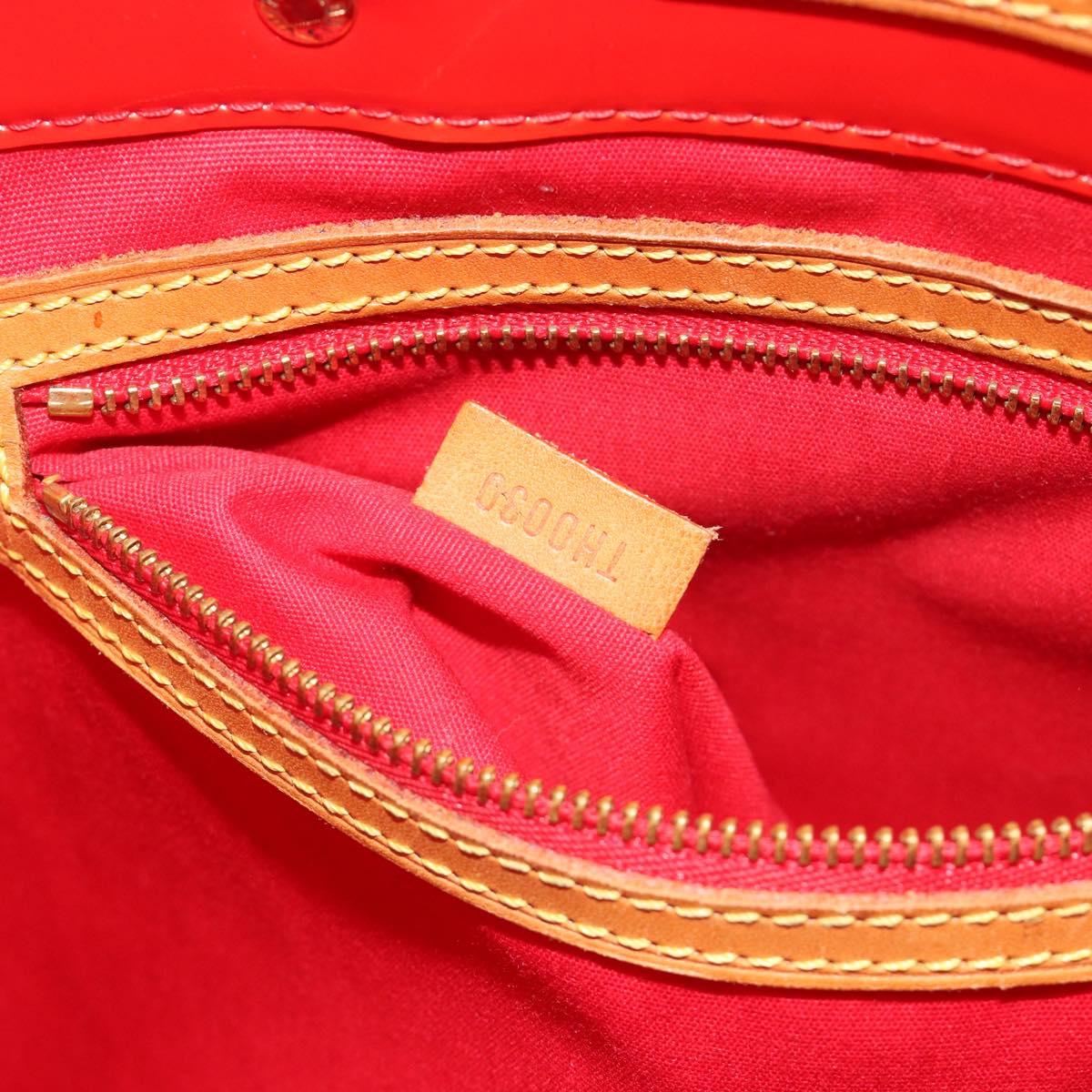 LOUIS VUITTON Monogram Vernis Reade MM Hand Bag Red Rouge M91086 LV Auth ep15522
