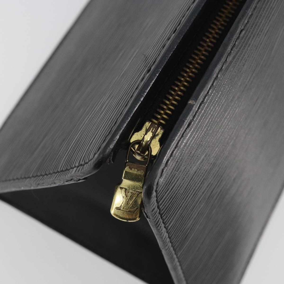 LOUIS VUITTON Epi Sac tri-angle Hand Bag Black M52092 LV Auth ep15528