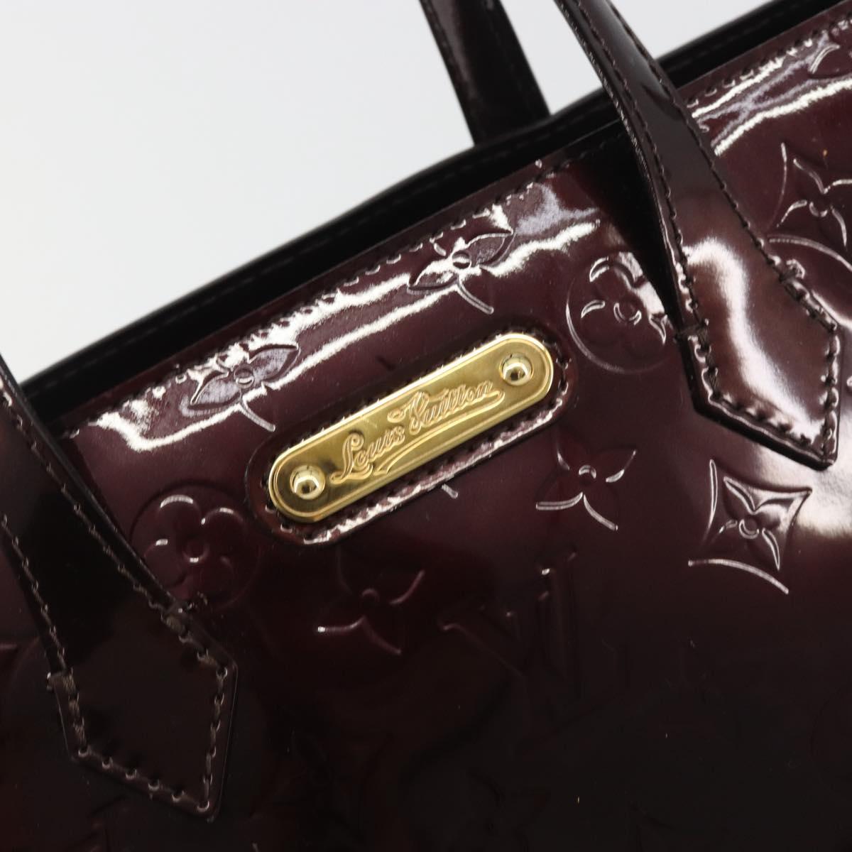 LOUIS VUITTON Monogram Vernis Wilshire PM Hand Bag Amarante M93641 Auth ep15530