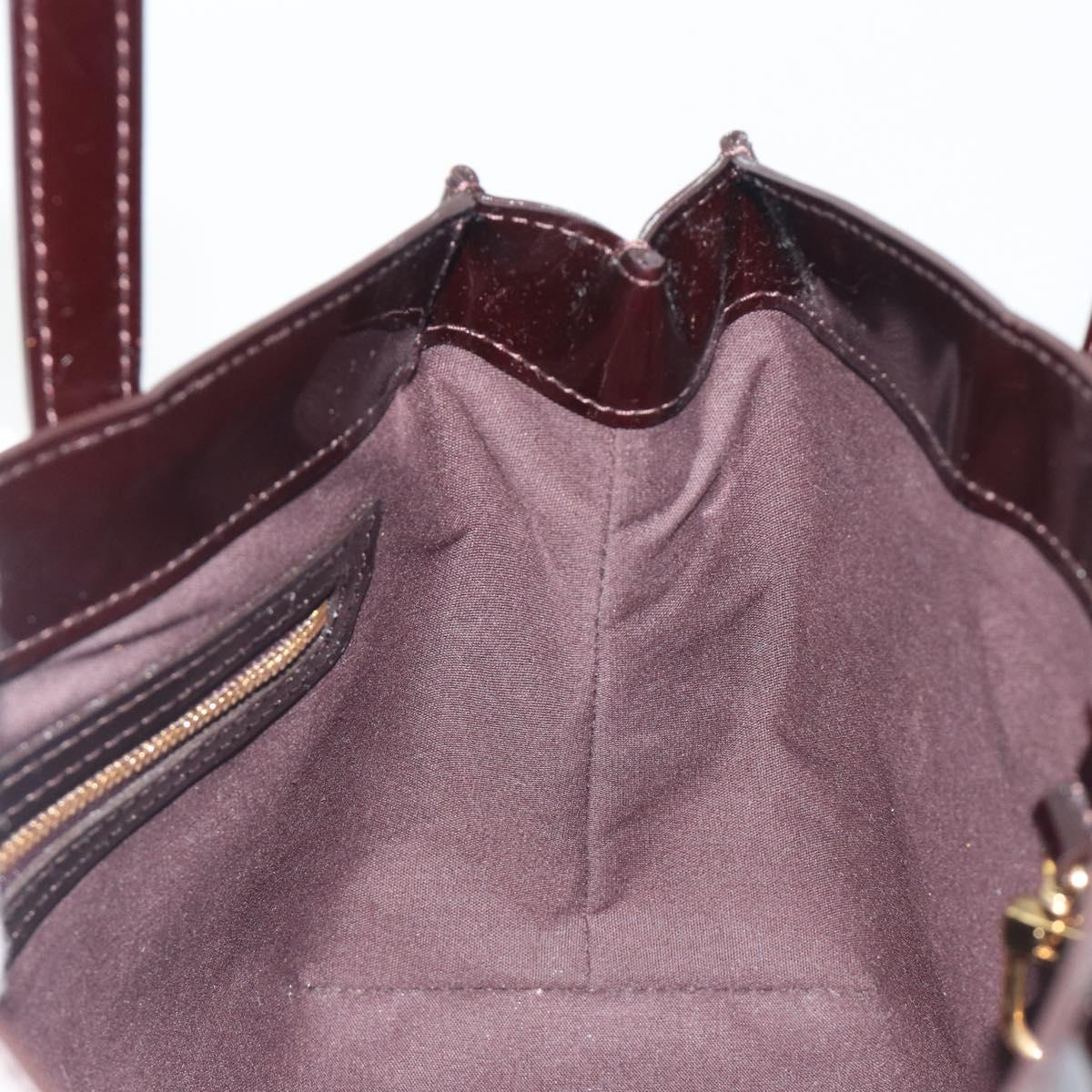 LOUIS VUITTON Monogram Vernis Wilshire PM Hand Bag Amarante M93641 Auth ep15530