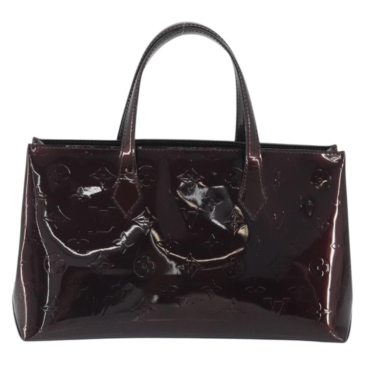 LOUIS VUITTON Monogram Vernis Wilshire PM Hand Bag Amarante M93641 Auth ep15530