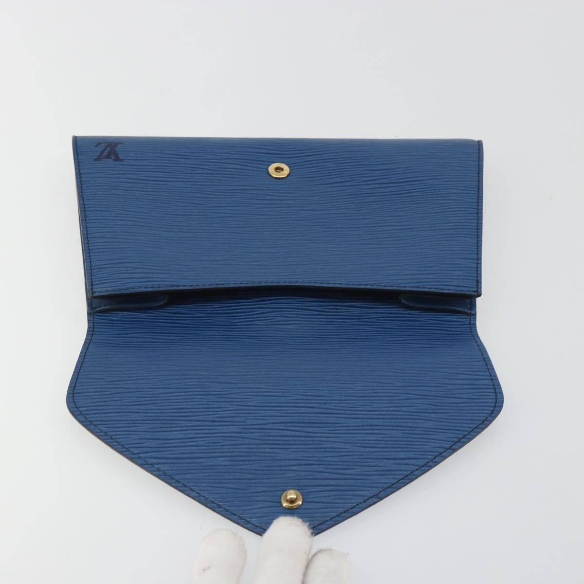LOUIS VUITTON Epi Art Deco Clutch Bag Blue M52635 LV Auth ep15533