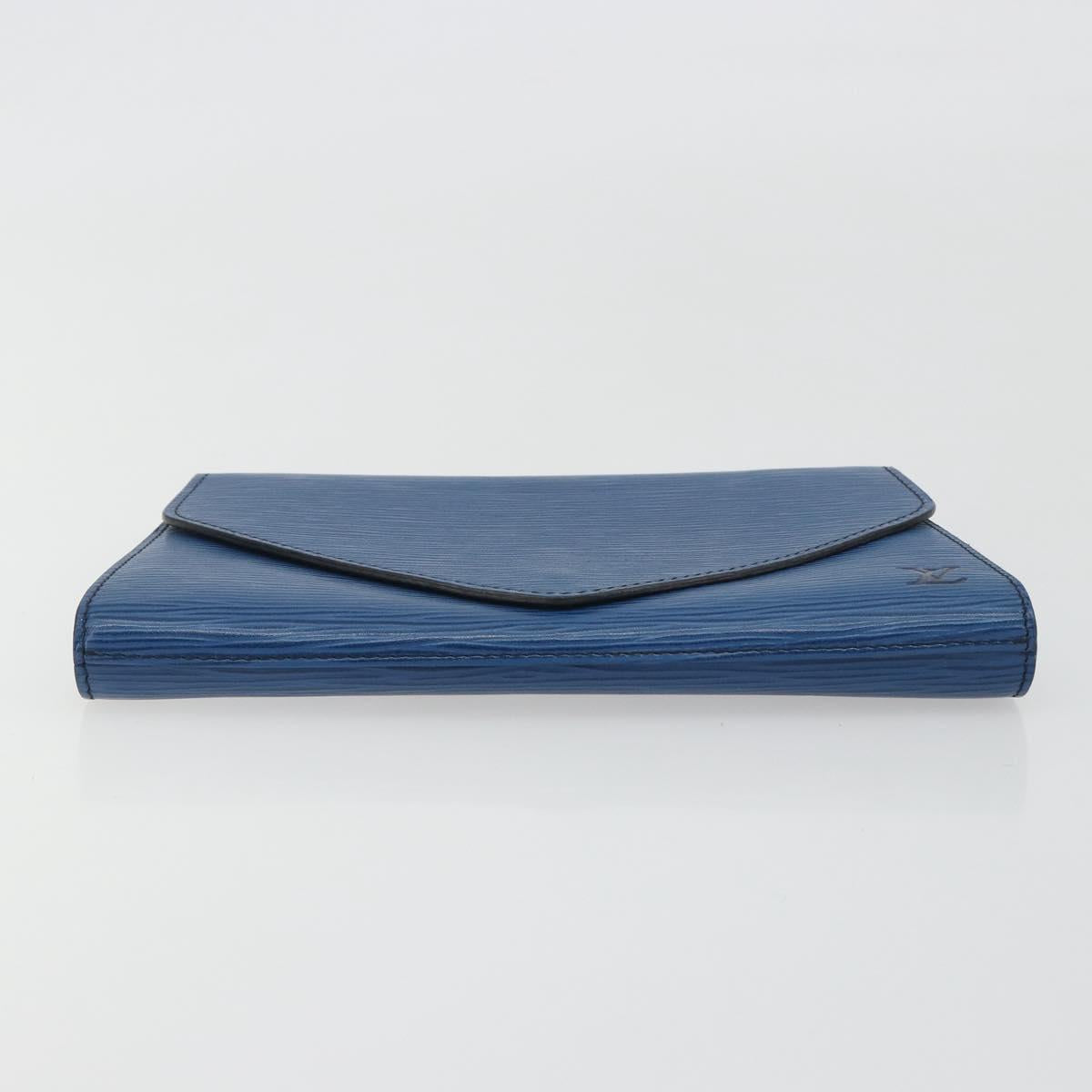 LOUIS VUITTON Epi Art Deco Clutch Bag Blue M52635 LV Auth ep15533