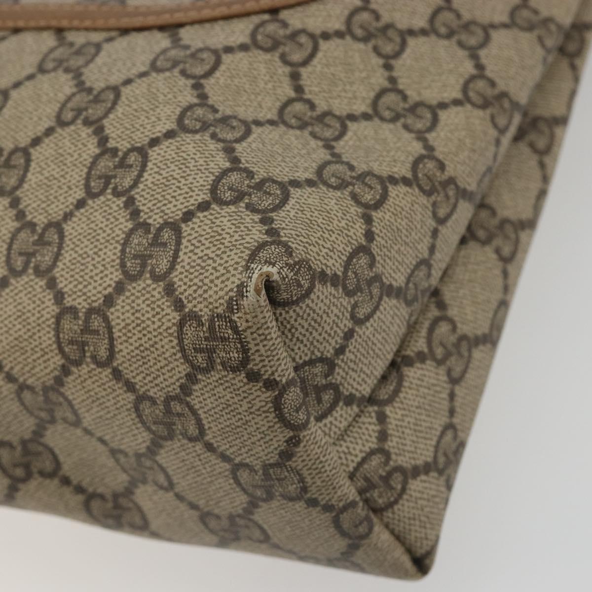 GUCCI GG Supreme Web Sherry Line Tote Bag PVC Beige 89 02 003 Auth ep15556