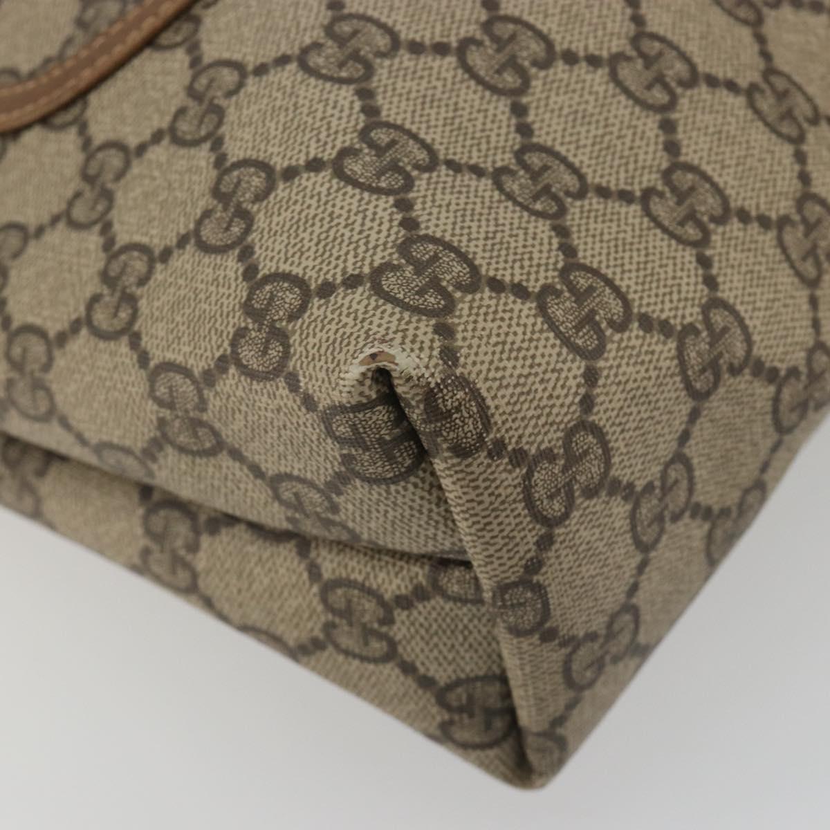 GUCCI GG Supreme Web Sherry Line Tote Bag PVC Beige 89 02 003 Auth ep15556