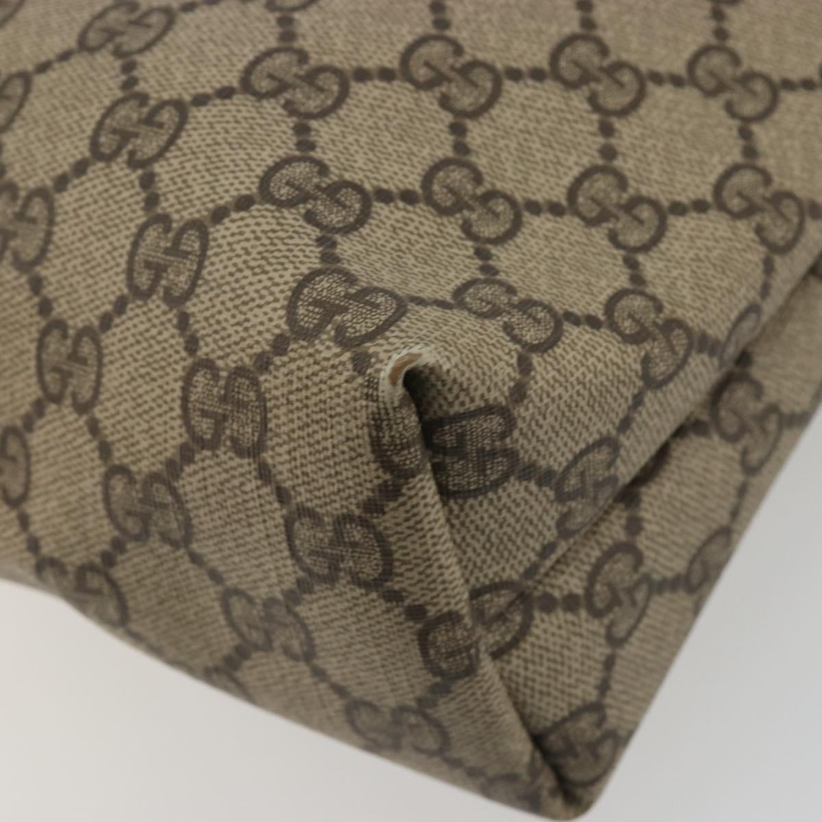 GUCCI GG Supreme Web Sherry Line Tote Bag PVC Beige 89 02 003 Auth ep15556