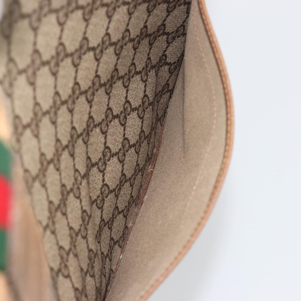 GUCCI GG Supreme Web Sherry Line Tote Bag PVC Beige 89 02 003 Auth ep15556