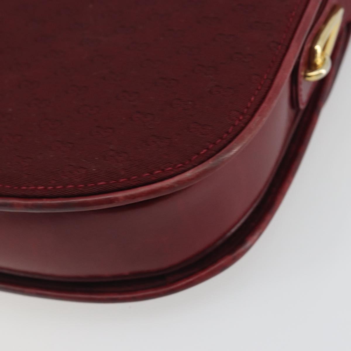 GUCCI Micro GG Supreme Shoulder Bag Red Gold Auth ep15564