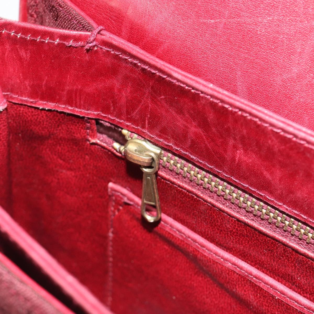 GUCCI Micro GG Supreme Shoulder Bag Red Gold Auth ep15564
