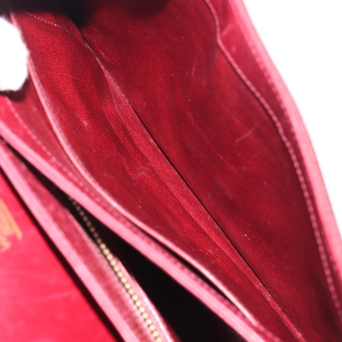 GUCCI Micro GG Supreme Shoulder Bag Red Gold Auth ep15564