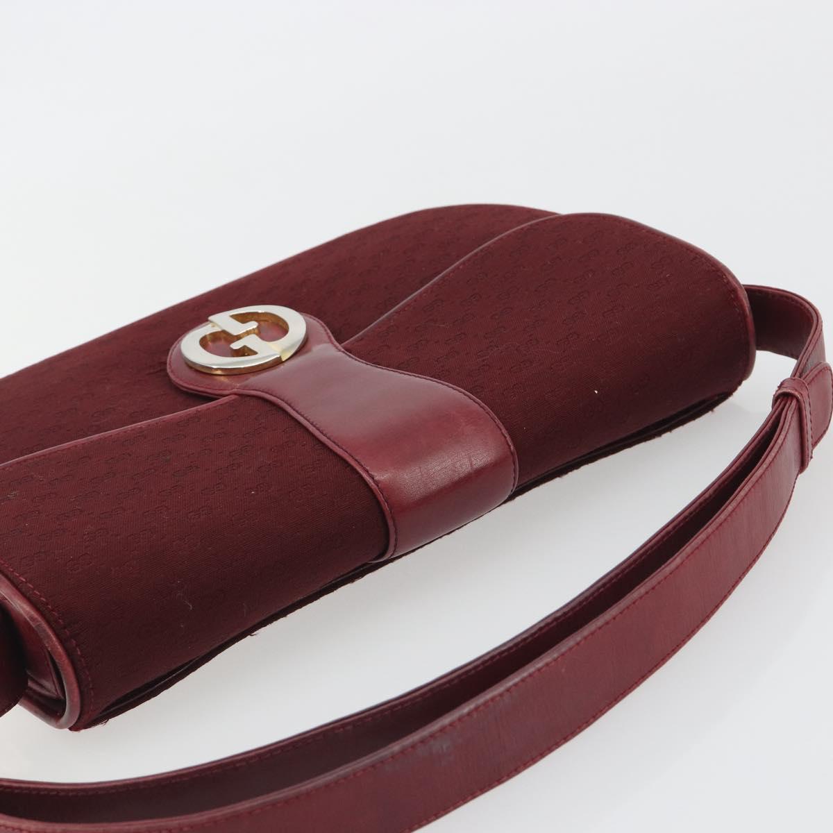 GUCCI Micro GG Supreme Shoulder Bag Red Gold Auth ep15564