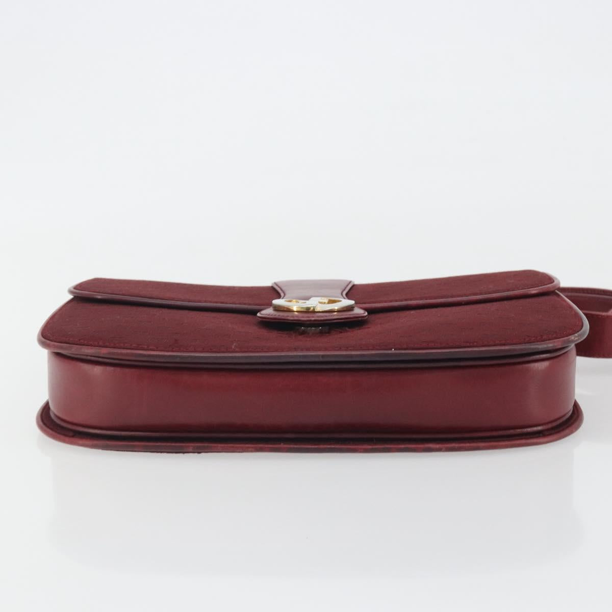 GUCCI Micro GG Supreme Shoulder Bag Red Gold Auth ep15564