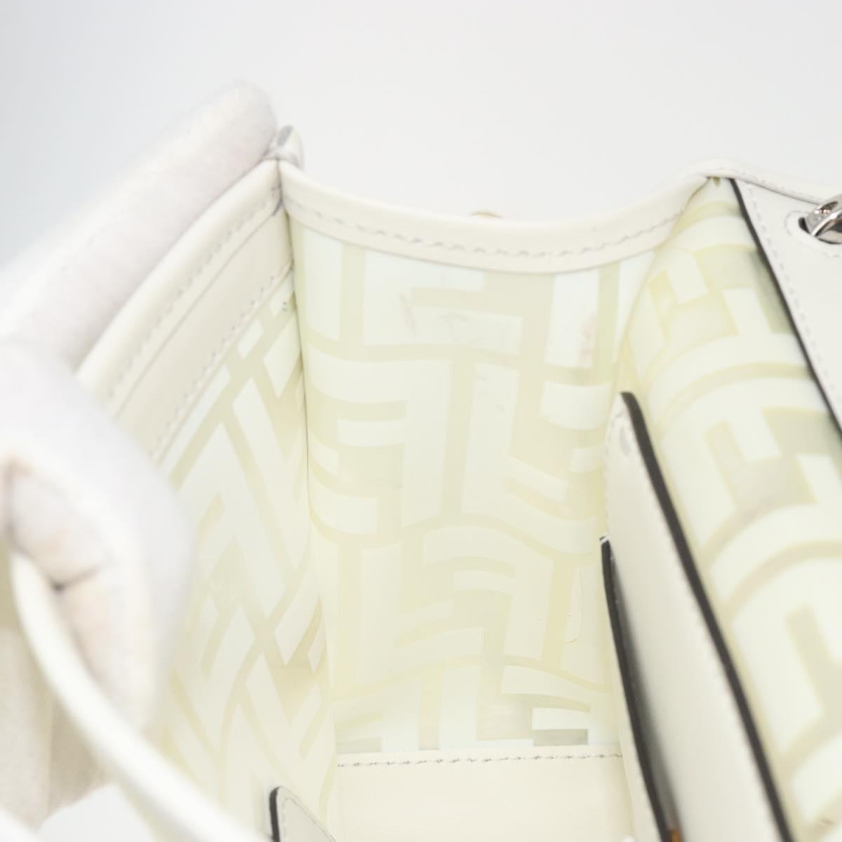 FENDI Zucca Canvas Chain Shoulder Bag Vinyl Clear Gold Auth ep15572