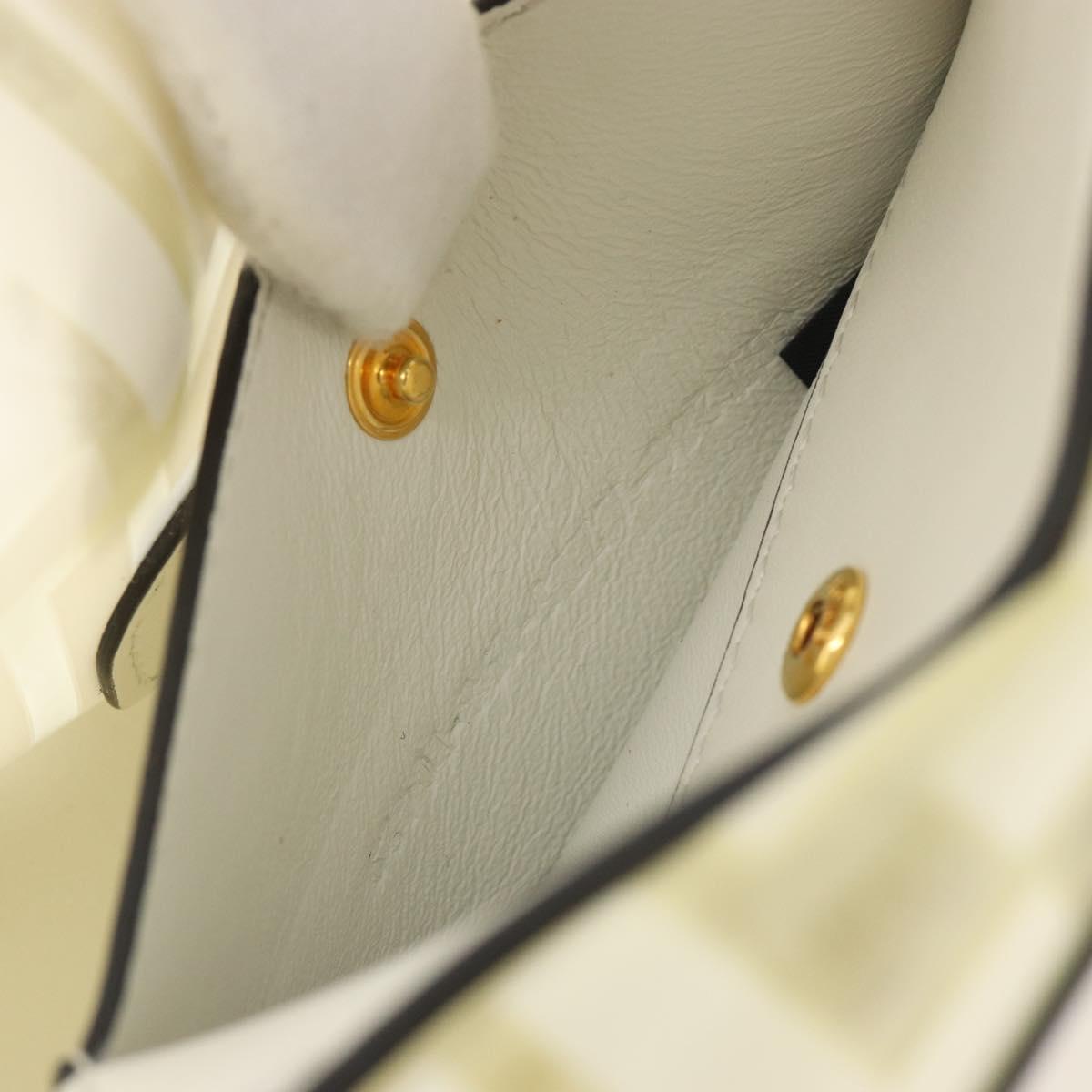 FENDI Zucca Canvas Chain Shoulder Bag Vinyl Clear Gold Auth ep15572