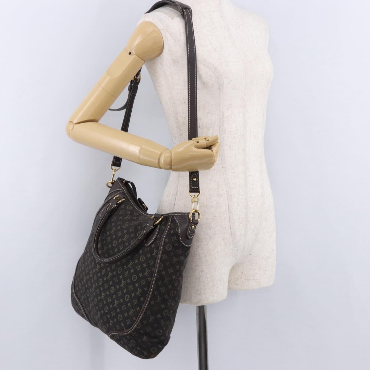LOUIS VUITTON Monogram Mini Lin Buzasu Anjoul 2way Brown M95617 Auth ep15576A