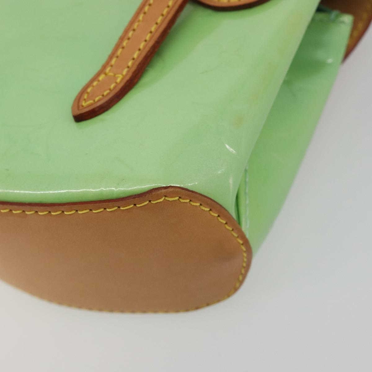LOUIS VUITTON Vernis Biscayne Bay PM Shoulder Bag Peppermint M91289 Auth ep15577