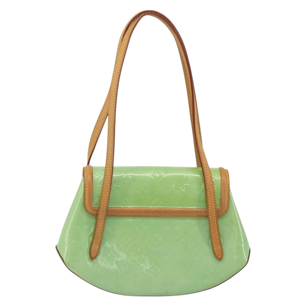 LOUIS VUITTON Vernis Biscayne Bay PM Shoulder Bag Peppermint M91289 Auth ep15577
