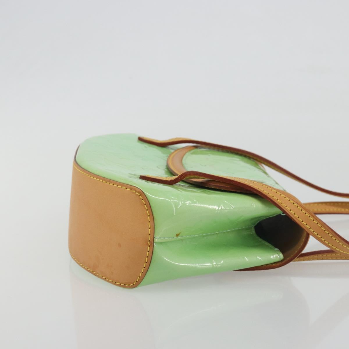 LOUIS VUITTON Vernis Biscayne Bay PM Shoulder Bag Peppermint M91289 Auth ep15577