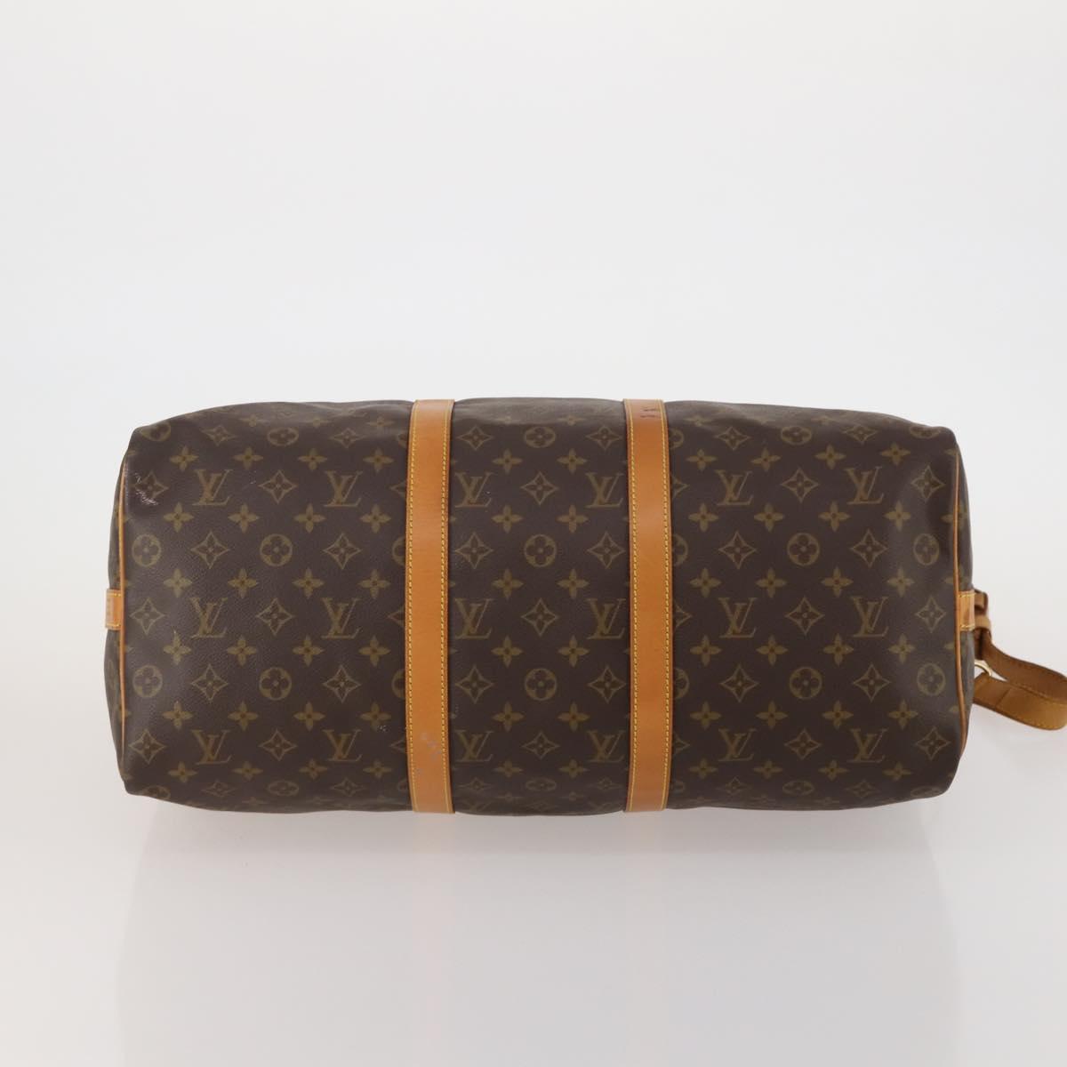LOUIS VUITTON Monogram Keepall Bandouliere 50 Boston Bag M41416 LV Auth ep15580A