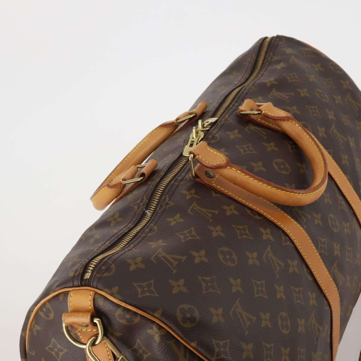 LOUIS VUITTON Monogram Keepall Bandouliere 50 Boston Bag M41416 LV Auth ep15580A