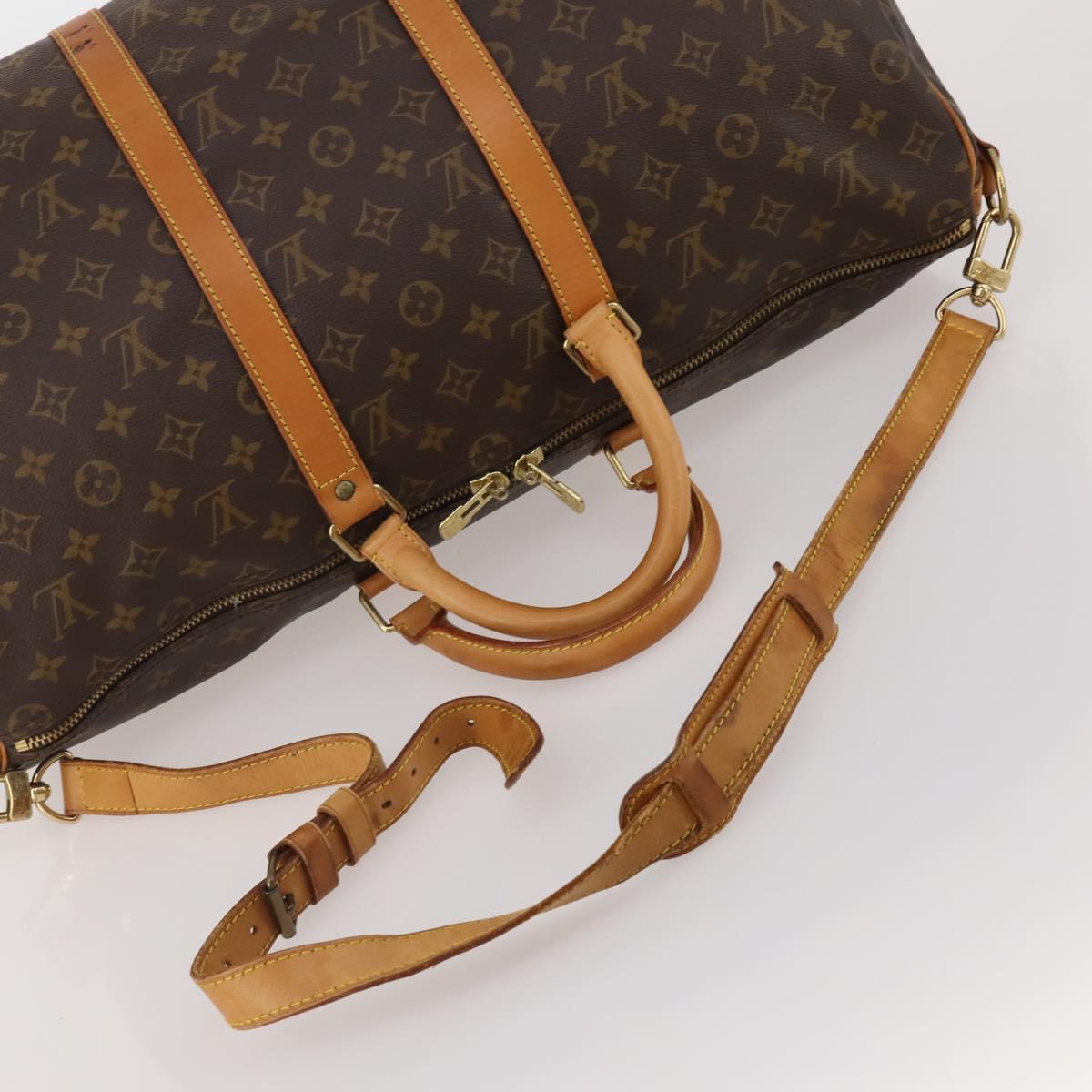 LOUIS VUITTON Monogram Keepall Bandouliere 50 Boston Bag M41416 LV Auth ep15580A