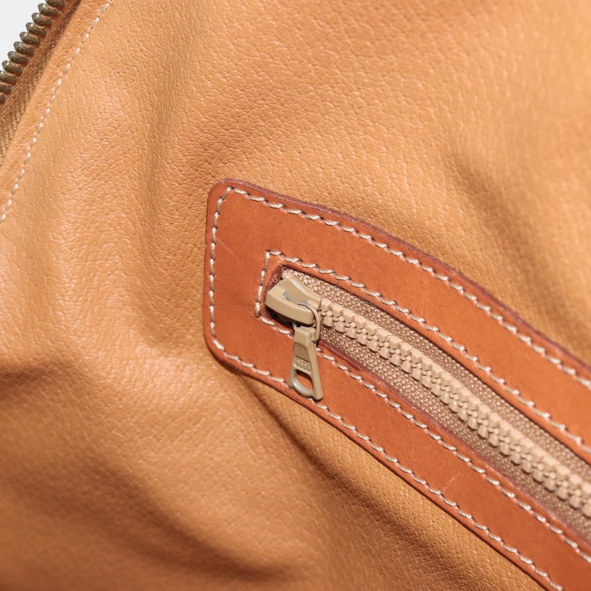 CELINE Macadam Canvas Hand Bag PVC Brown Gold Auth ep15587
