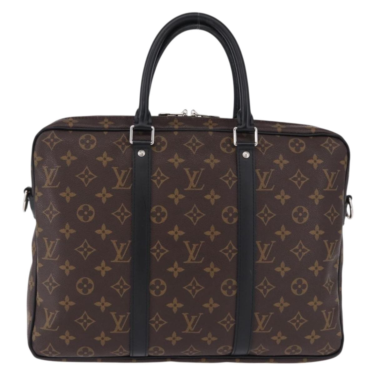 LOUIS VUITTON Monogram Porte Documents Voyage Hand Bag M40225 LV Auth ep15590